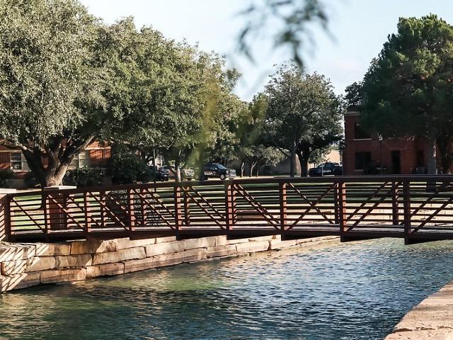 Bridge over campus pond